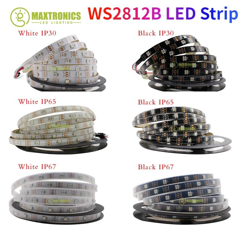 LED Ʈ , ּ   Ʈ RGB LED ȼ Ʈ  , 5M DC5V WS2812B, 30, 60, 144LED/m,  PCB IP30 IP65 IP67